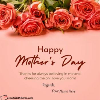 Special Mother Day Wishes Card With Name