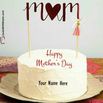 Special Mothers Day Greeting Cake With Name Edit