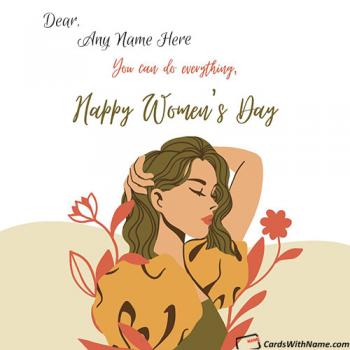 Special Name Greeting Card For Womens Day Blessings With Name Editing