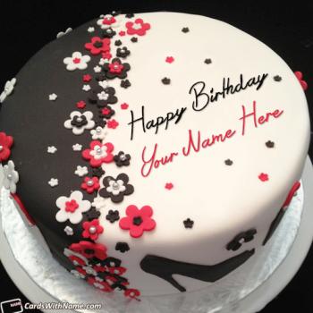 Stylish Birthday Cake For Girl With Name Edit
