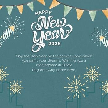 Stylish My Name Art Happy New Year Wishes With Name