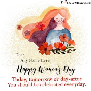 Sweet Happy Womens Day Messages Wishes  For Beautiful Ladies With Name