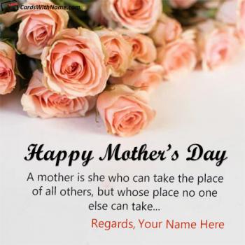 Write Name On Happy Mothers Day Greeting Card Images